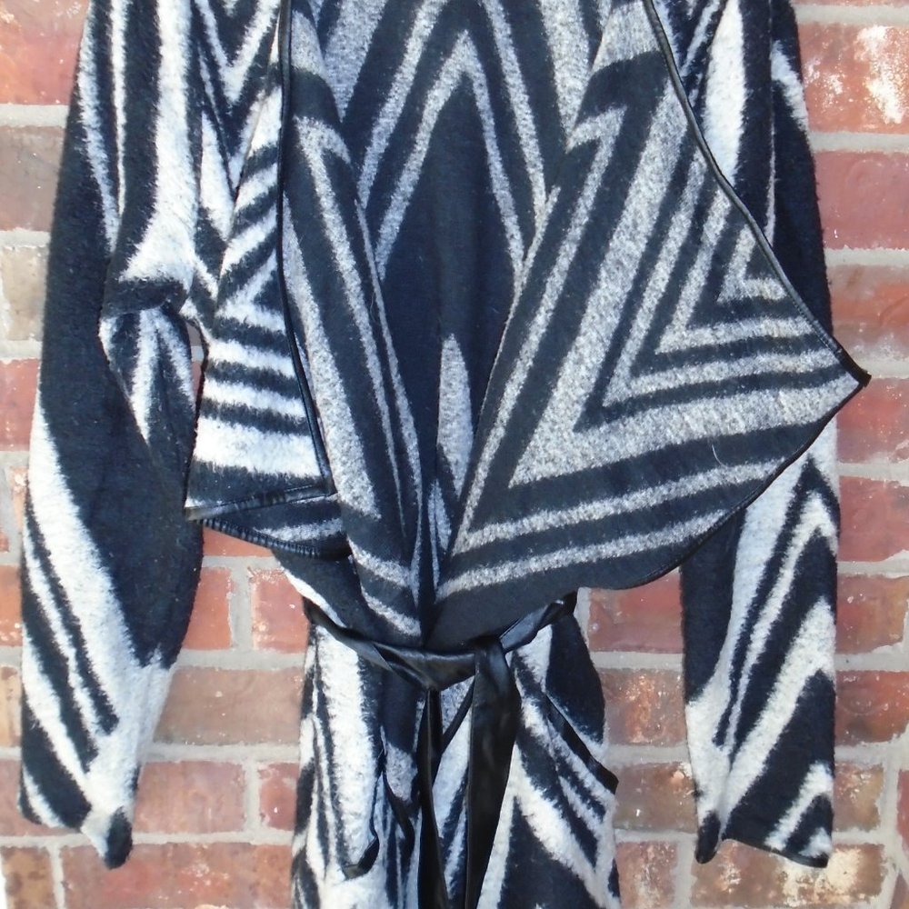 Wrap sweater with belt